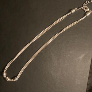 Napier Silver Double Strand Necklace